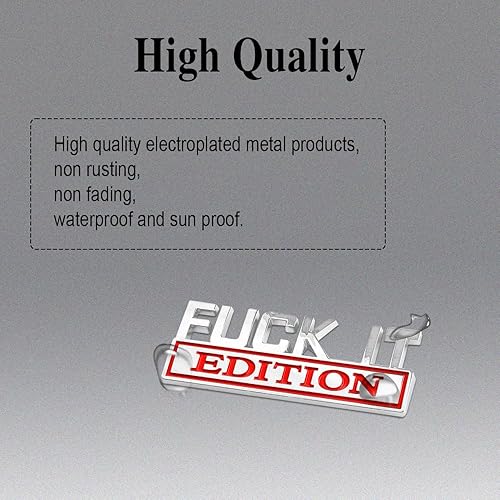 Miniatura 86 de Fuck IT Edition - Emblema para exteriores de automóvil, calcomanía 3D, emblema Fuck-IT Edition, calcomanía 3D para guardabarros, calcomanía de Azul