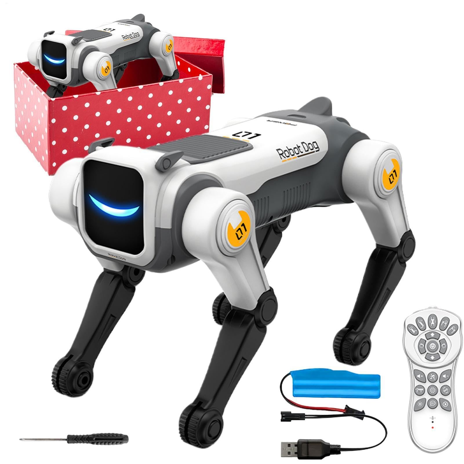 Générique Roboterhund, wiederaufladbar über USB und Sprachsteuerung | Spielzeug für Haustiere, Robotik, KI, ab 6 Jahren, Lernspiel, Bildung, Unterhaltung, Haus, Kinderzimmer