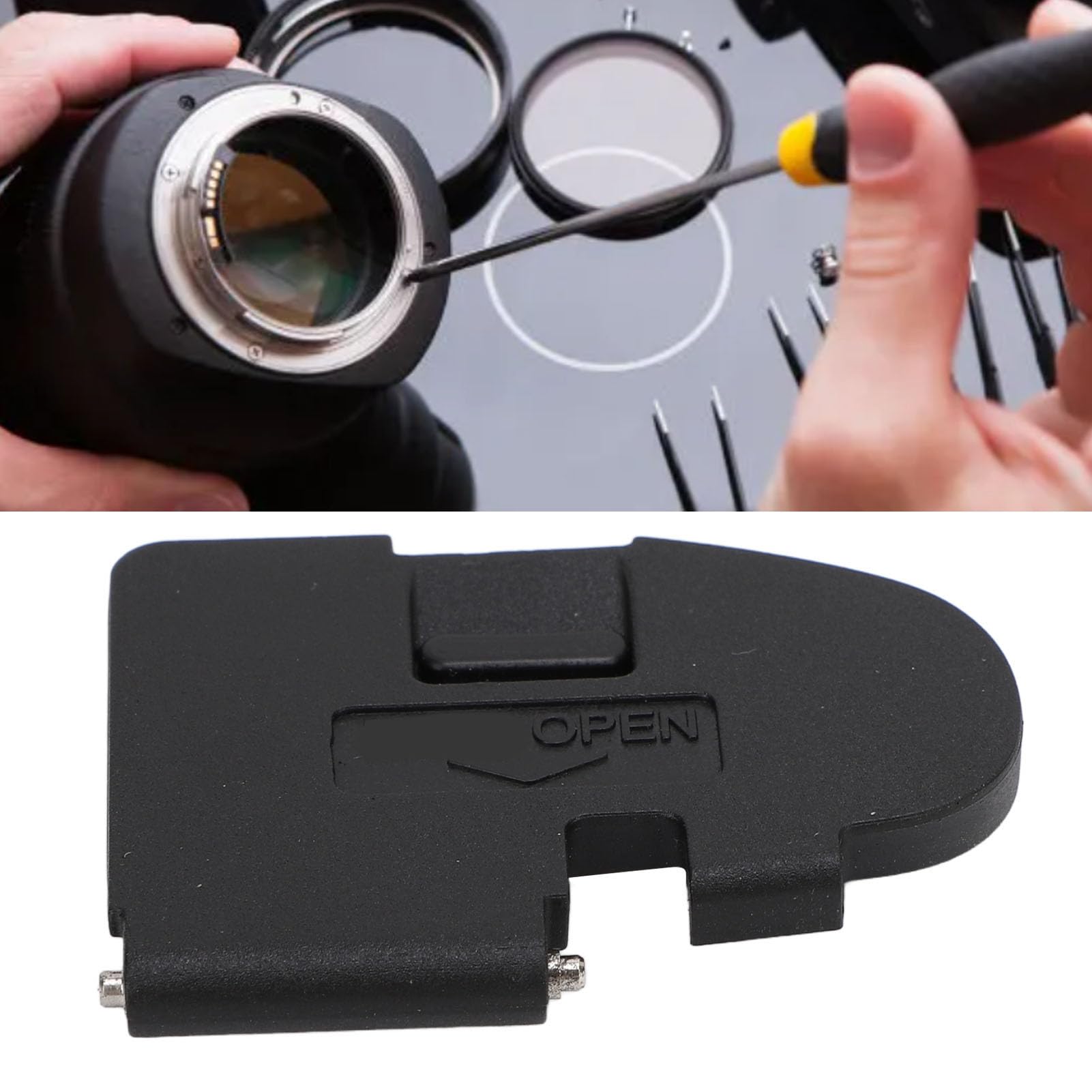 NUOVO tappo di copertura della scheda slot di memoria SD per Nikon D5100 D5200 D40 D3200 parte di riparazione della fotocamera digale con METALLO e molla  44