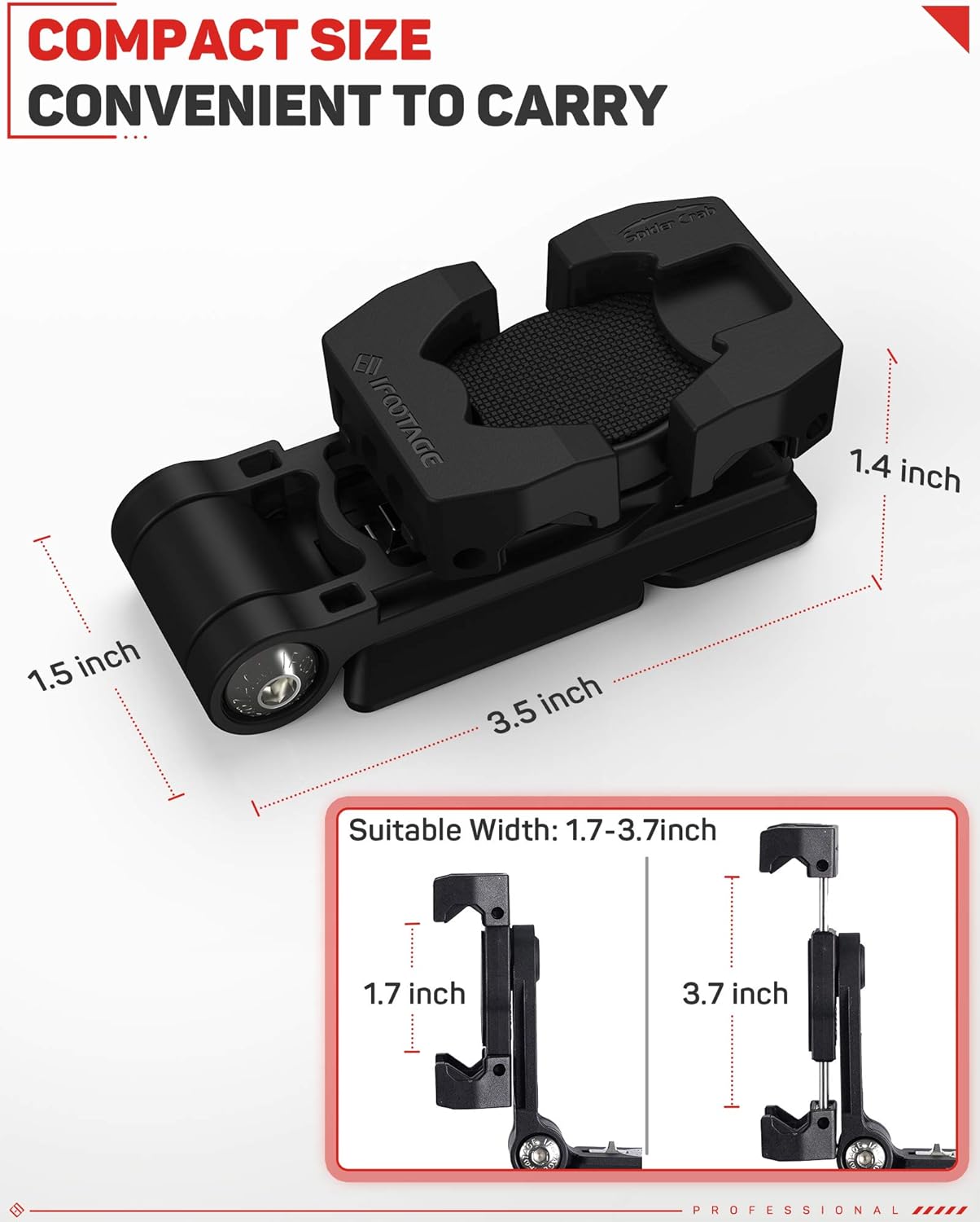 IFOOTAGE Universal Phone Tripod Mount Adapter with Cold Shoe, 360° Rotation Cell Phone Holder for Tripod Selfie Stick Monopod, Desk Phone Stand with Adjustable Clamp