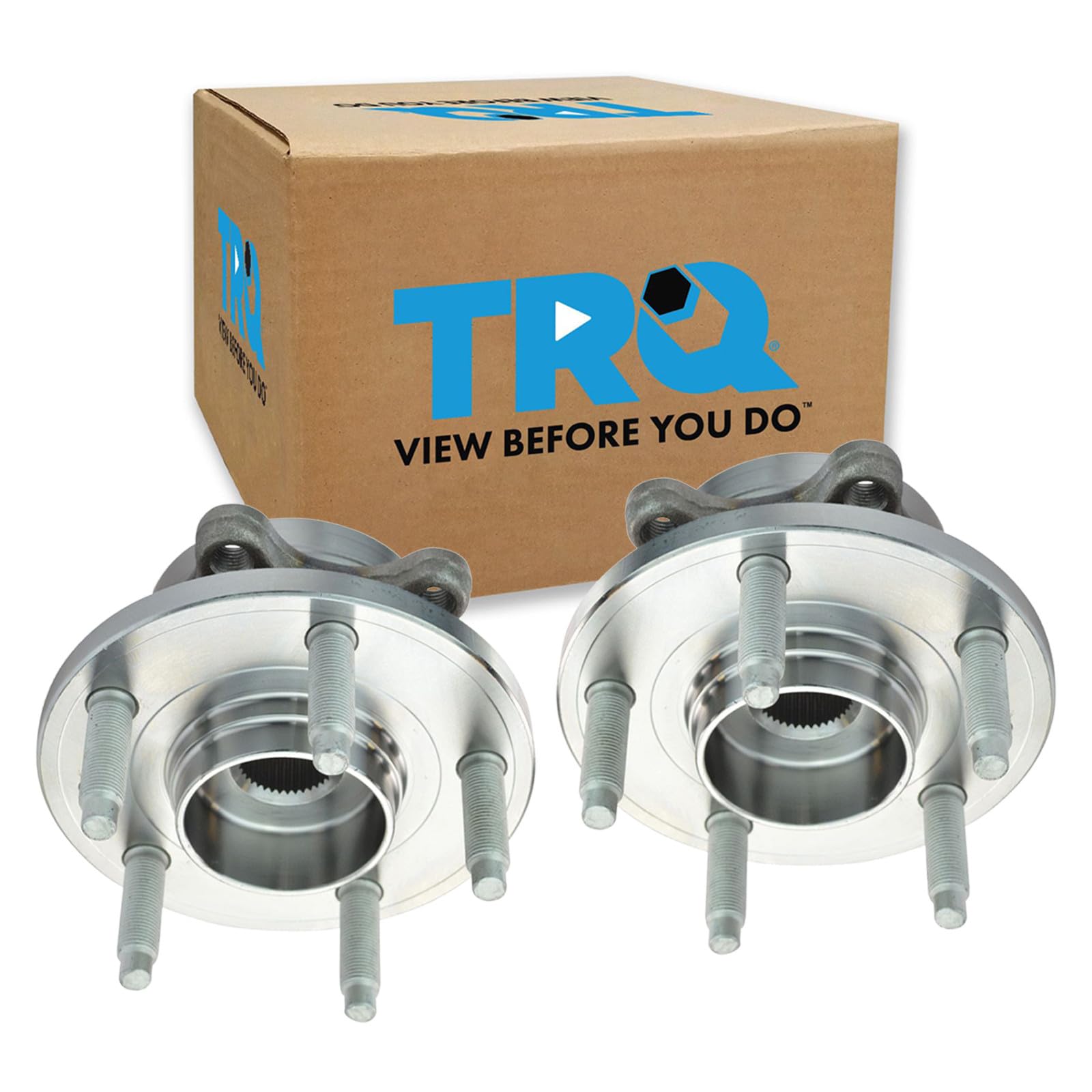 TRQ 2 Piece Rear Wheel Bearing &amp; Hub Assembly Set