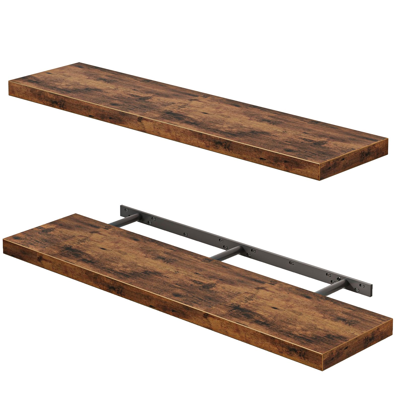 Fixwal Floating Shelves - White, Set of 2 -12 Fixwal Floating Shelves - White, Set of 2 -12