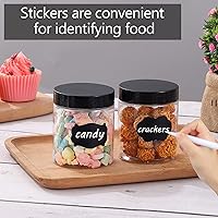 Vista 4 de 32 tarros de plástico de 8 onzas con tapas, recipientes vacíos para cosméticos, tarros redondos de crema PET con tapas negras, etiquetas