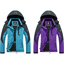 GEMYSE Womens Mountain Waterproof Ski Snow Jacket Winter Windproof Rain Jacket Large