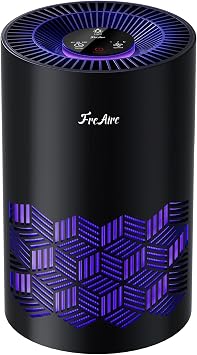 FreAire Air Purifiers for Bedroom Up to 1086 Ft2, KN6391RGB, Black