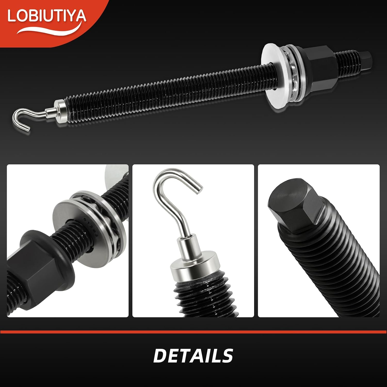 LS Harmonic Balancer Installer Tool Kit with Thrust Bearing 551141 & 12557840 Crank Bolt, Crank Pulley Installation Tool Compatible with GM 1997-UP V8 LS1 LS2 LS3 4.8 5.3 6.0 6.2