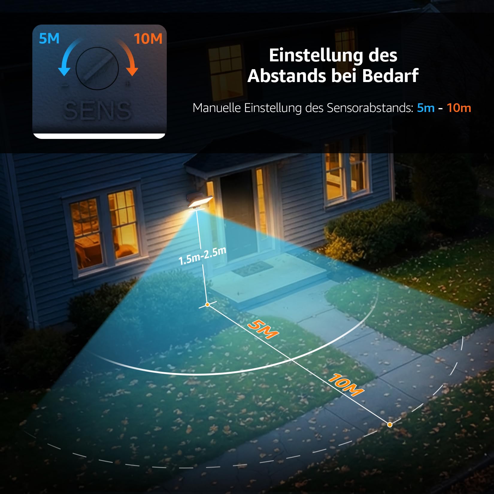 K-Bright Außen Wandleuchte mit bewegungsmelder Anthrazit RAL 7016 | Warmes Licht aussenlampe mit bewegungsmelder aus Aluminium, 24W IP65 wasserdicht außenleuchte für Balkon, Garage, Garten