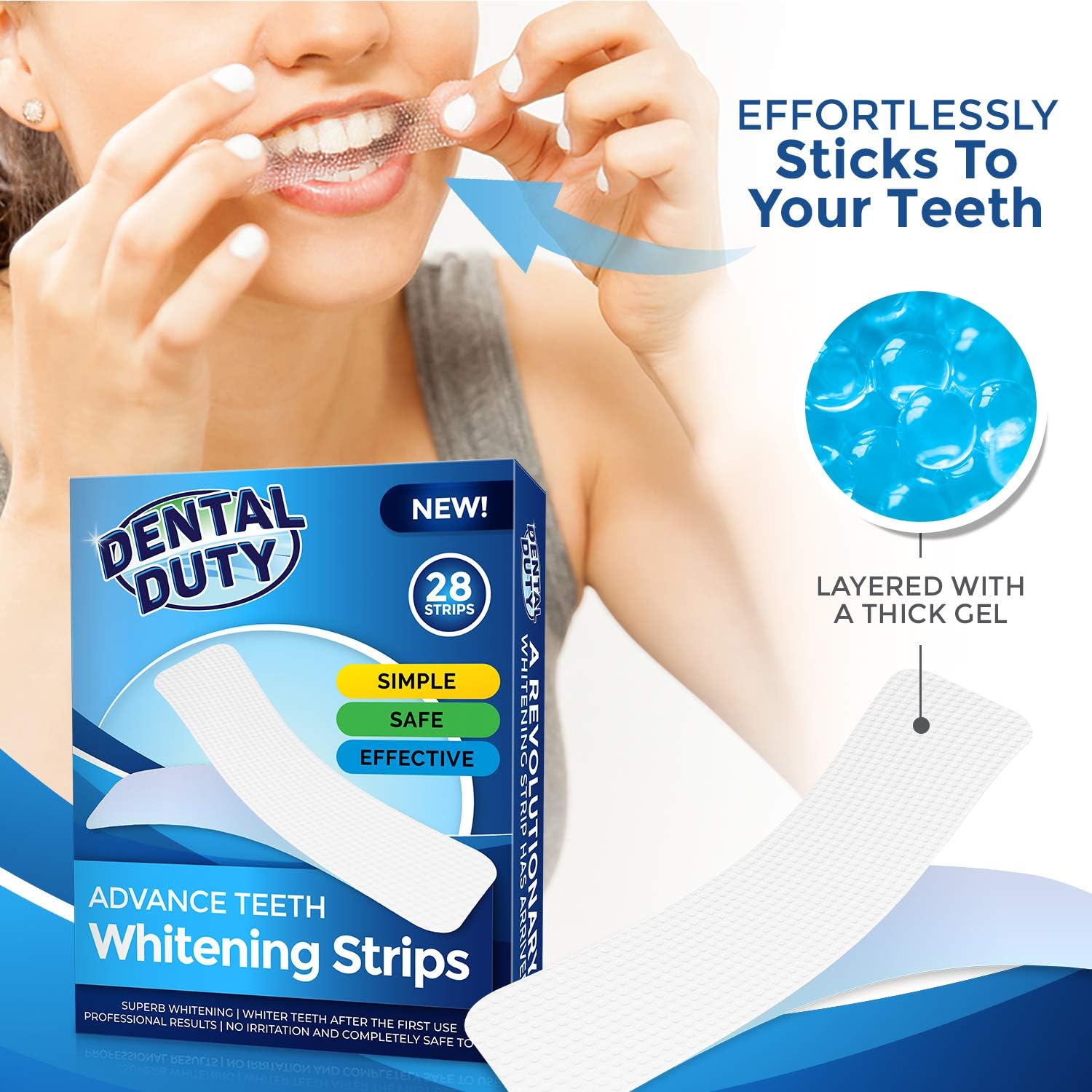 Professional Teeth Lighting Strips- Pack of 28- Whiten Your Teeth with The Best 3D Dental Lighting Strips Kit, White Smile, Whitener for Sensitive Tooth, Removes Coffee, Tea & Tobacco Stains : Beauty & Personal Care