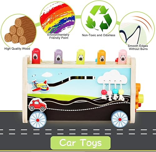 Miniatura 6 de BigShu 10-in-1 Toddler Montessori Toys for 1 2 3 Year Old, Gifts for Baby Boys and Girls 12+ Months, Wooden Preschool Educational Learning