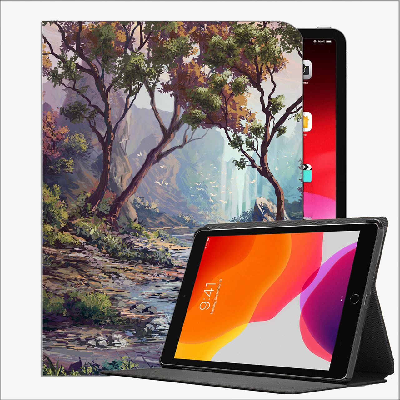 For IPad Pro 12.9 Inch 5th/4th Generation 2021 2020 2018,River Relief Mountains Case Slim Shell Cover For Ipad Pro 12.9 Inch - View #11