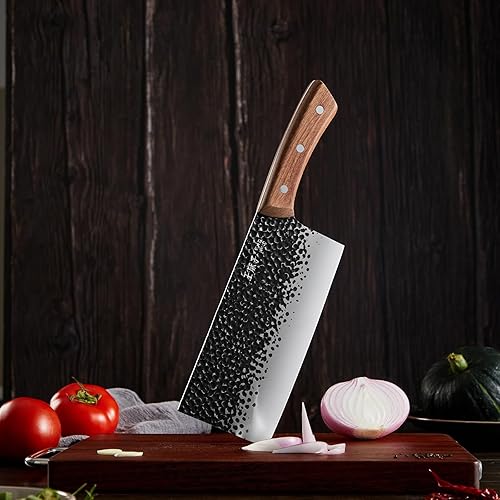 Miniatura 3 de WANGMAZI Cuchillo de chef de alta calidad, cuchillo de cocina de acero inoxidable, mango ergonómico, cómodo, antiadherente, hoja afilada, más de 300