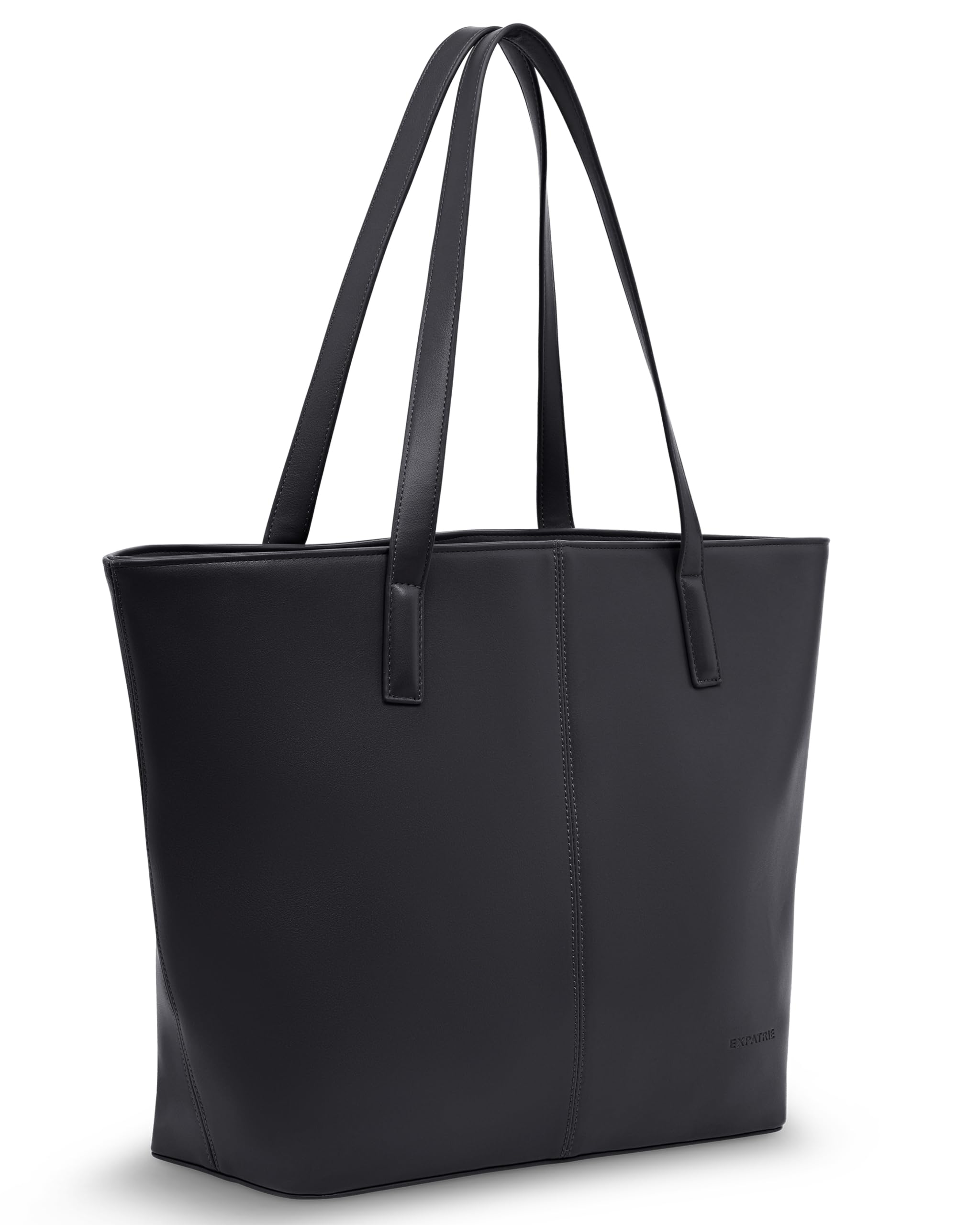 Expatrié Cabas Femme - Caro - Sac fourre-tout en similicuir - Sac à bandoulière élégant pour bureau, université ou école - Compartiment pour ordinateur portable 15 pouces - Hydrofuge