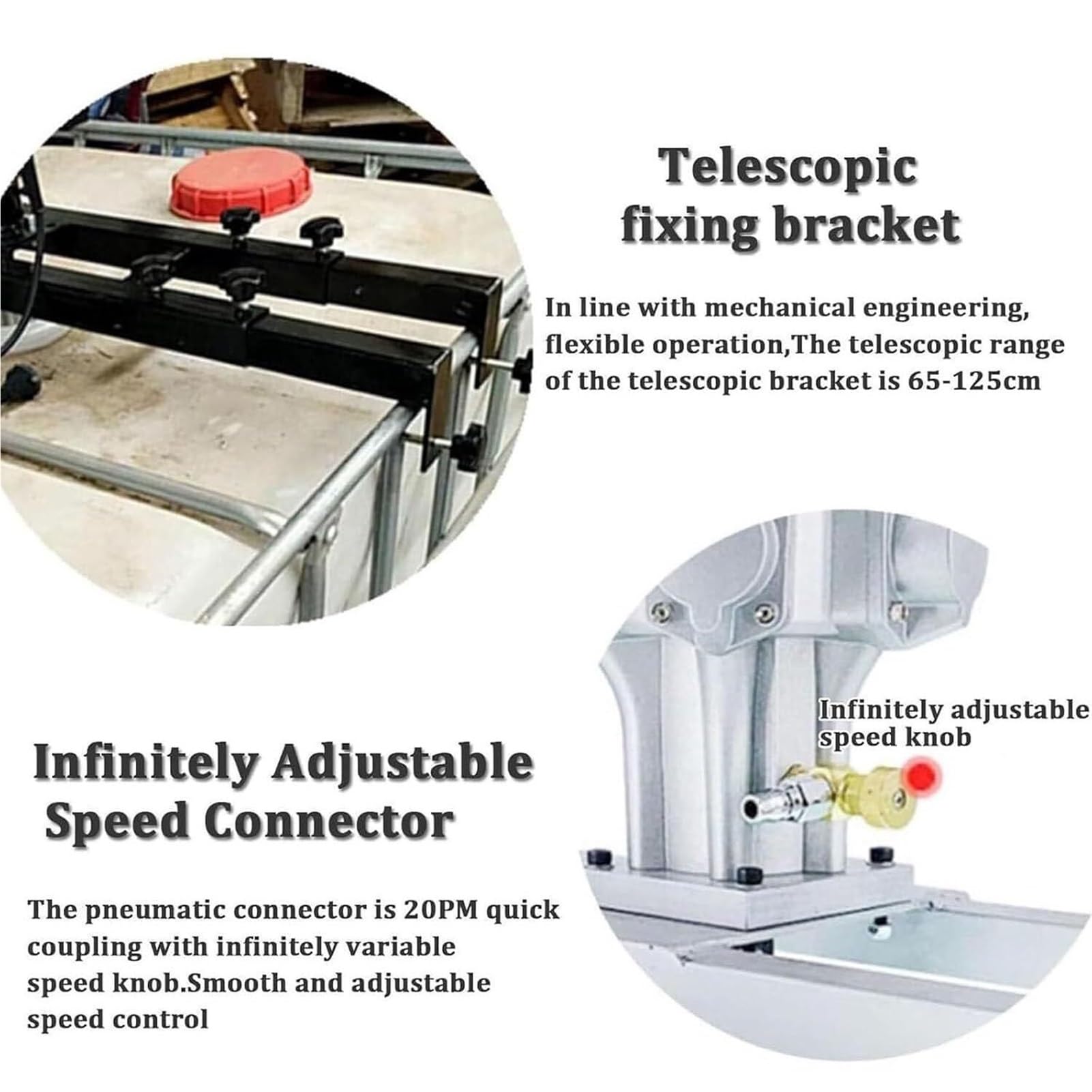 Mezclador de Pintura IBC, máquina mezcladora de Tanque IBC eléctrica de 3280 W, para agitador de disolvente de Tinta, Rango telescópico de 65 a 125 cm(