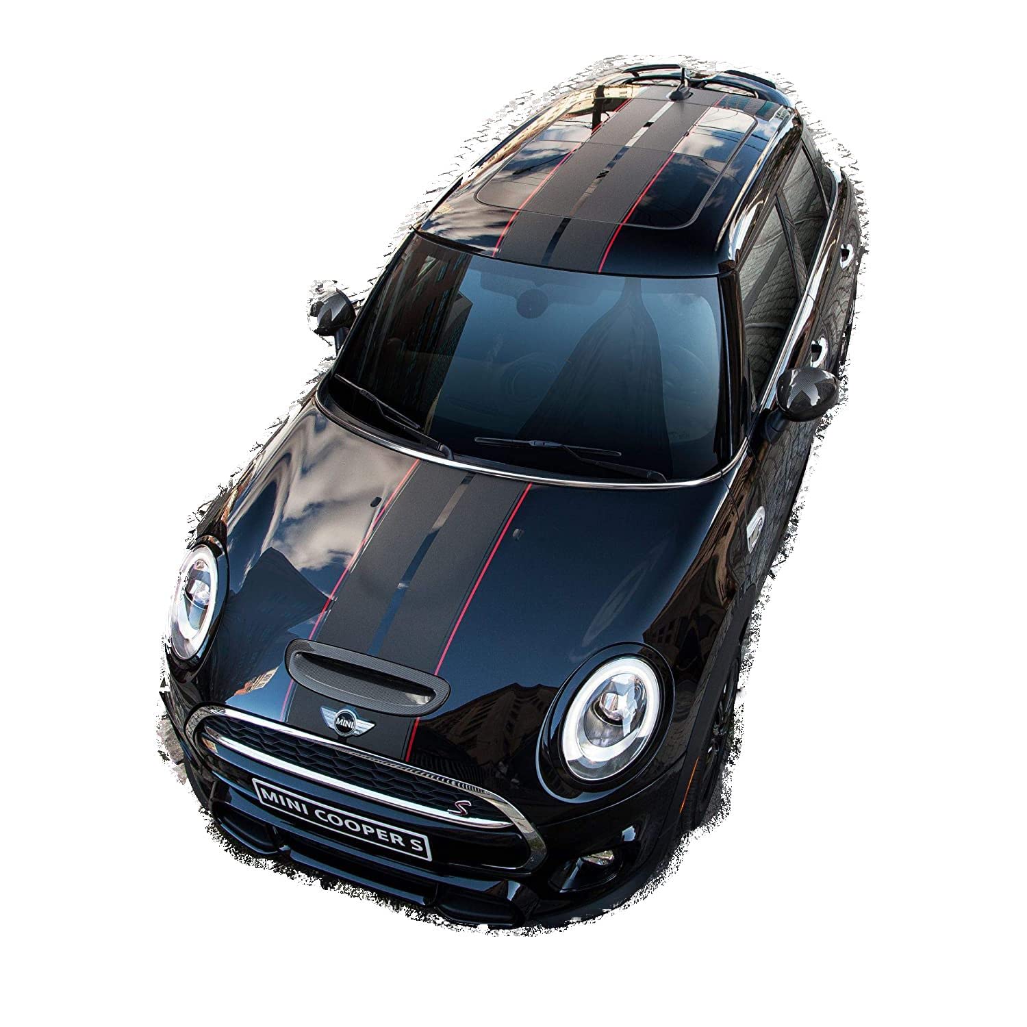 20-Piece Dual Rally Racing Stripes Decal Set – For Mini Countryman Cooper