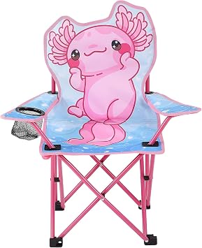 KABOER Kids Outdoor Folding Camping Chair with Cup Holder Carrying Bag | Portable Camping Chair for Beach Picnic Camping Travel Lawn Ages 3-10