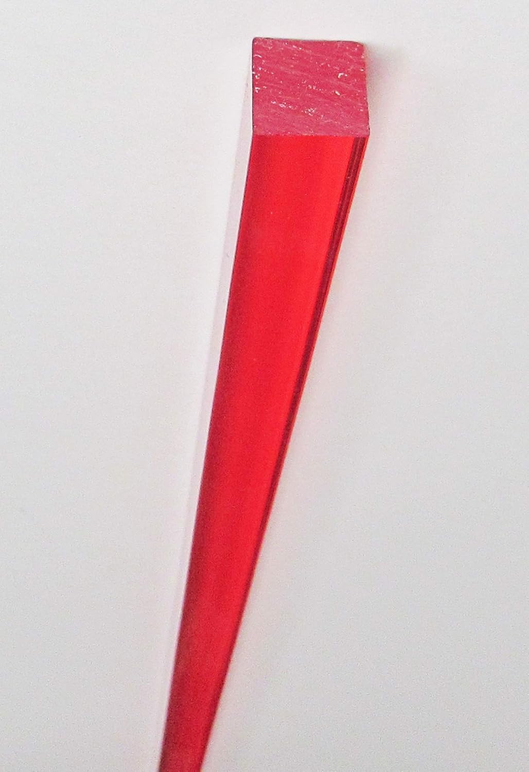 1Pc 1/2" x 1/2" x 36" Inch Long Clear Red Translucent Acrylic Plexiglass Square Rod - 12.7mm - .50" Diameter Bar