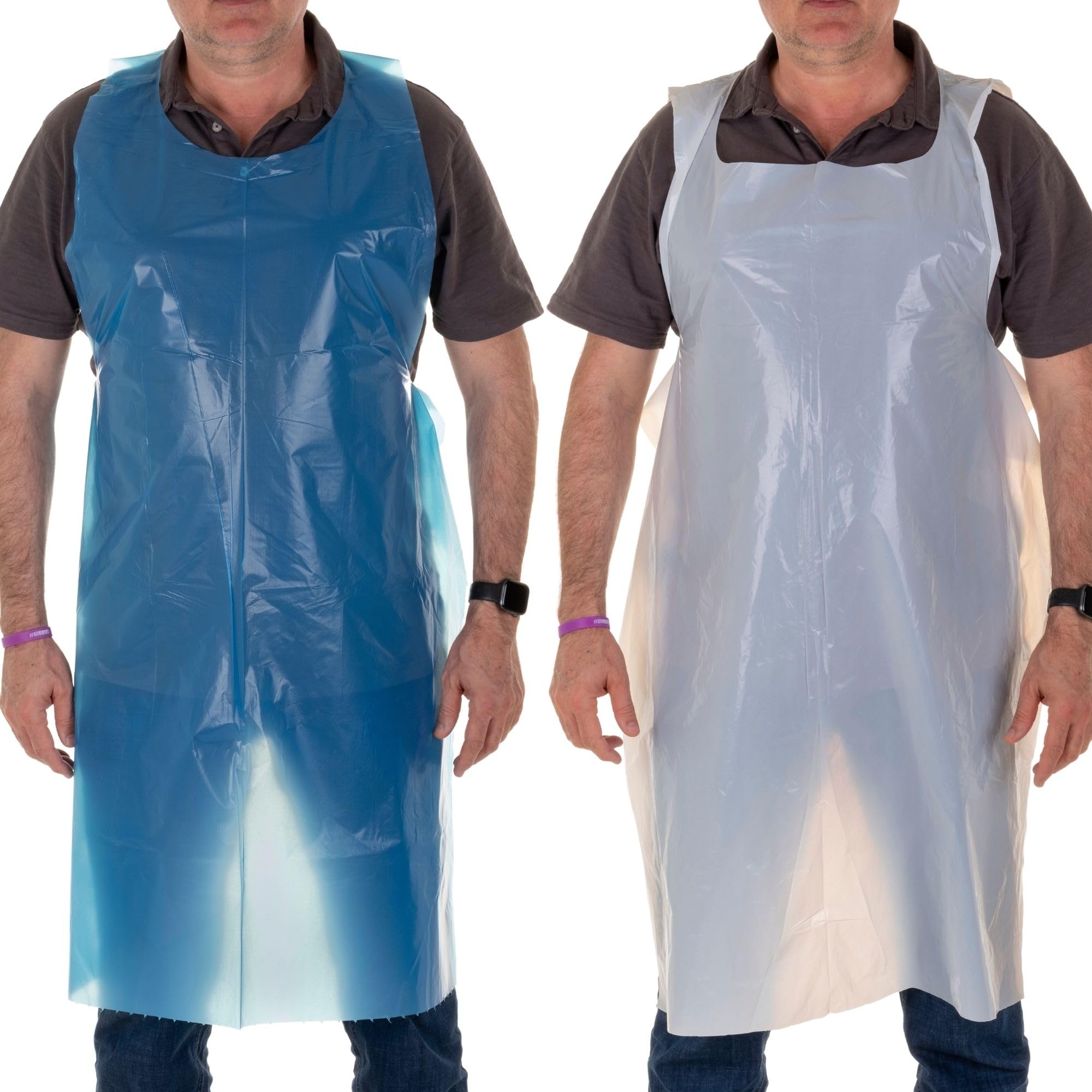 XARA Grembiuli Plastica in Polietilene per la Protezione Igienica degli Alimenti - Pack 100 - Grembiuli Monouso - Grembiule Usa e Getta Monouso Cucina