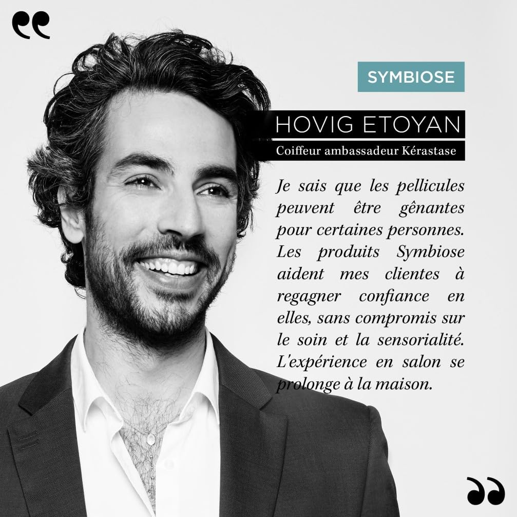KERASTASE Symbiose - Bain Crème Pureté - Shampoing Antipelliculaire - Effet Prouvé Jusqu'à 7 Semaines Après Utilisation - À l'Acide Salicylique - Sans Silicone - Cuir Chevelu Gras & Sensible - 250 ml