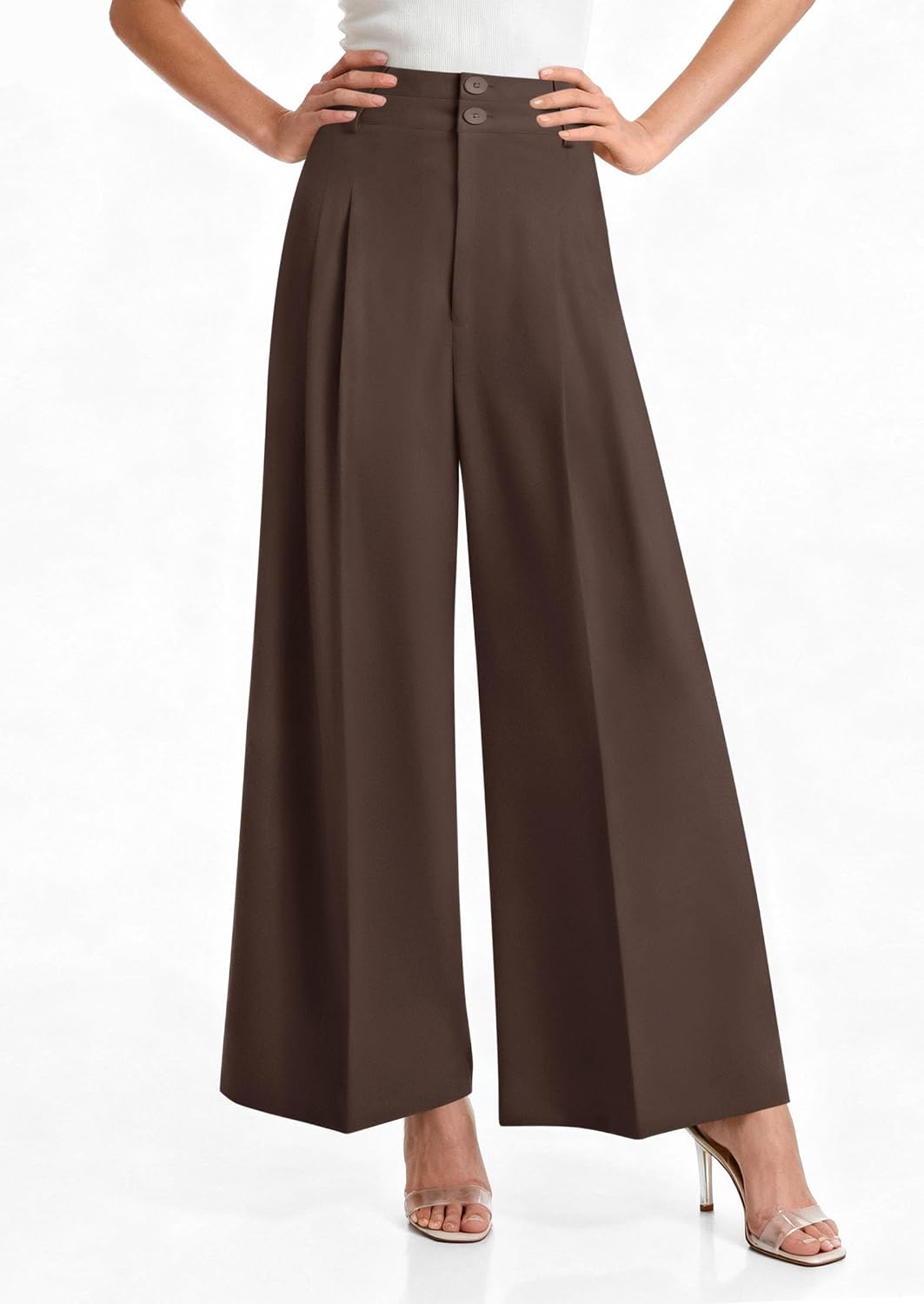  Women's High Waisted Wide Leg Dress Pants thumbnail