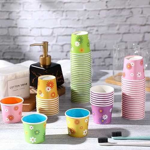 Miniatura 4 de Nuenen Paquete de 500 tazas de papel desechables de 3 onzas para enjuague bucal pequeñas, mini tazas de café expreso para bebidas calientes o frías,