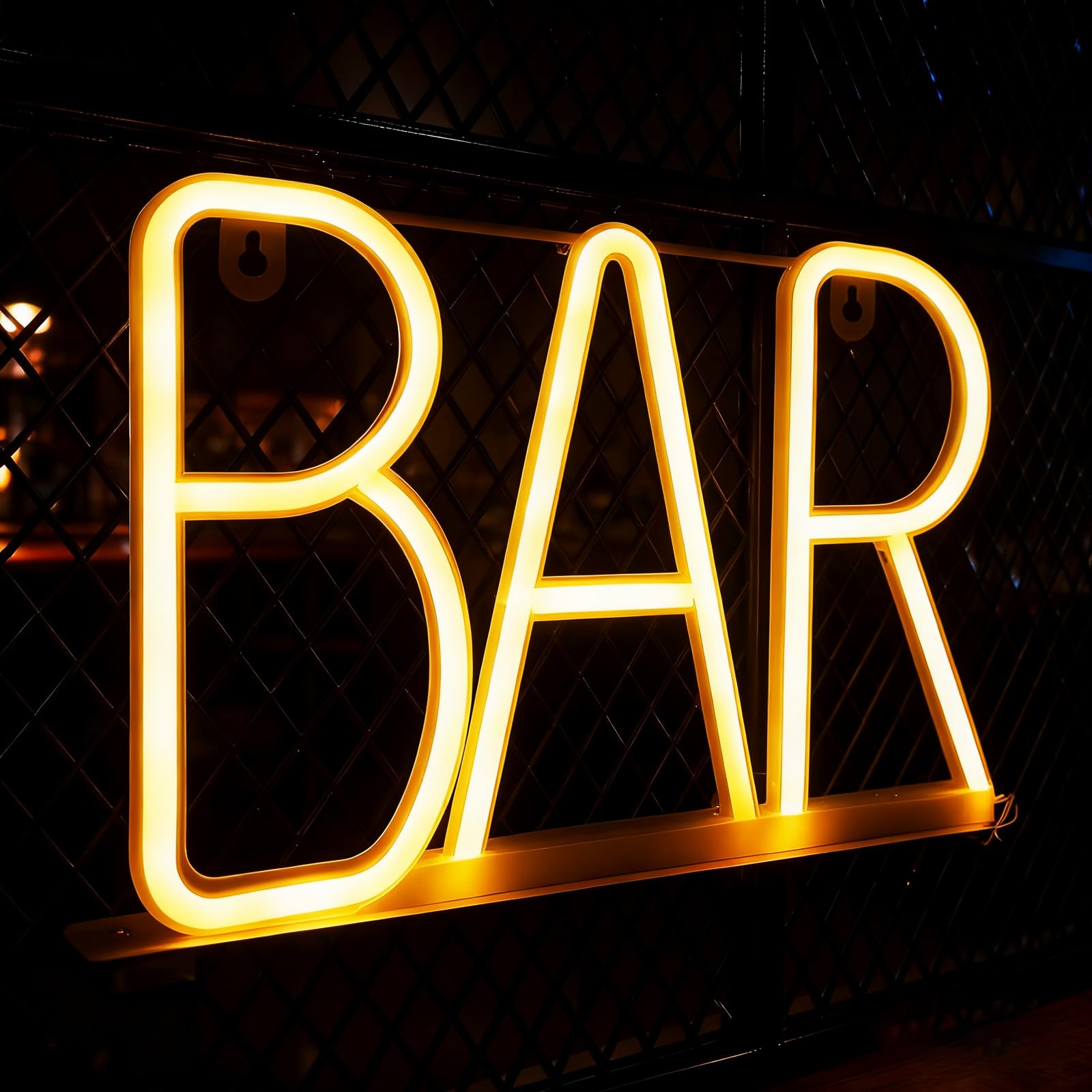 TNSLAND LED Buchstaben BAR Schild, Warmweißes Leuchtschild mit USB & Batteriebetrieb, LED Schild Neonlicht Leuchtschilder Wanddeko, Neonschild für Bar Deko, Partykeller Ausstattung, Theke Bar
