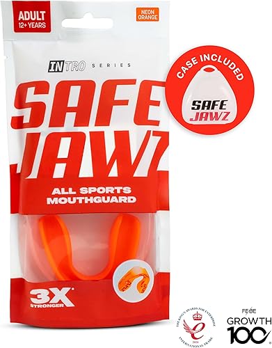 Miniatura 6 de SAFEJAWZ Protector bucal delgado para adultos y jóvenes con estuche para boxeo, baloncesto, lacrosse, fútbol, artes marciales, hockey y todos