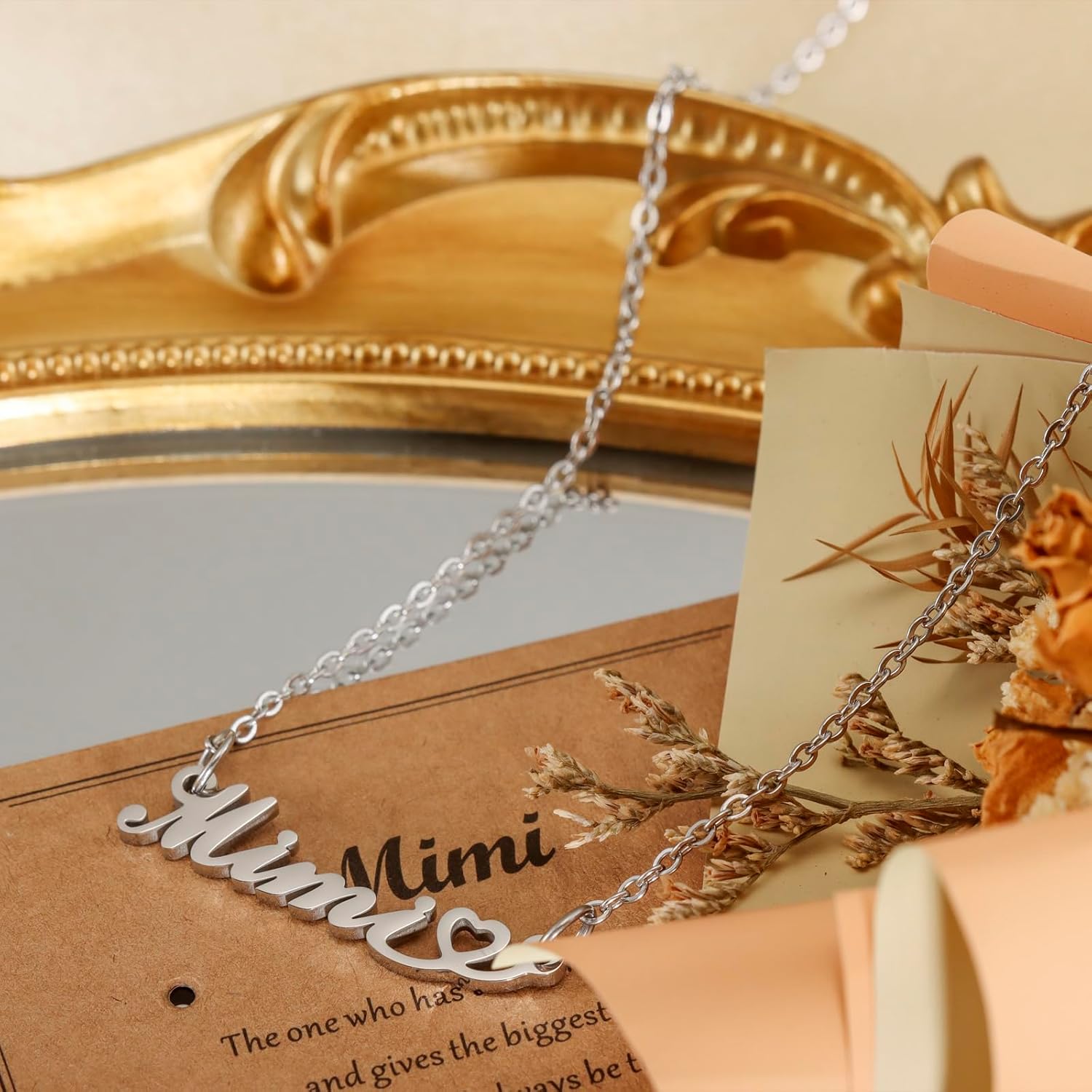 Kivosliviz Mimi Gifts from Grandkids Grandson Grandma Mothers Day Necklace Jewelry for Mimi - Image 4