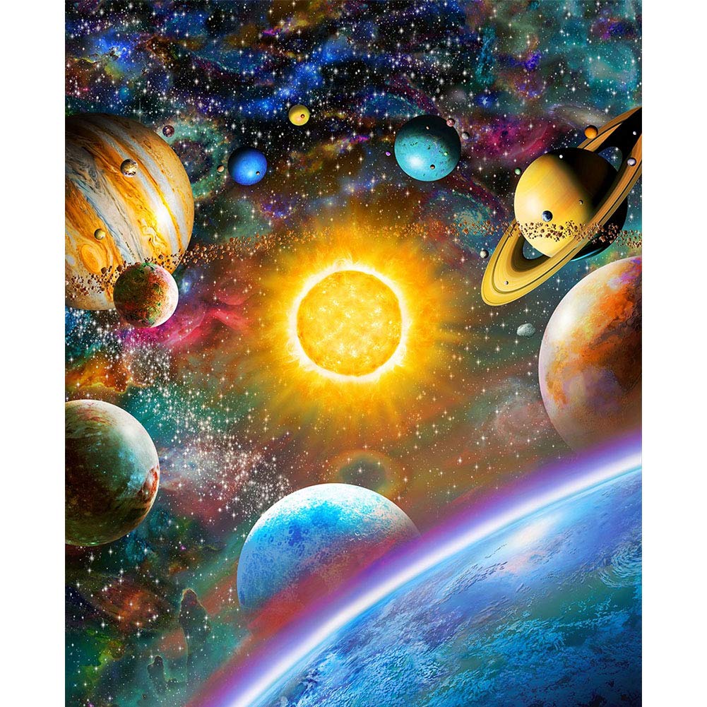 5D Diamond Painting Kits, Colorful Galaxy Planet Universe