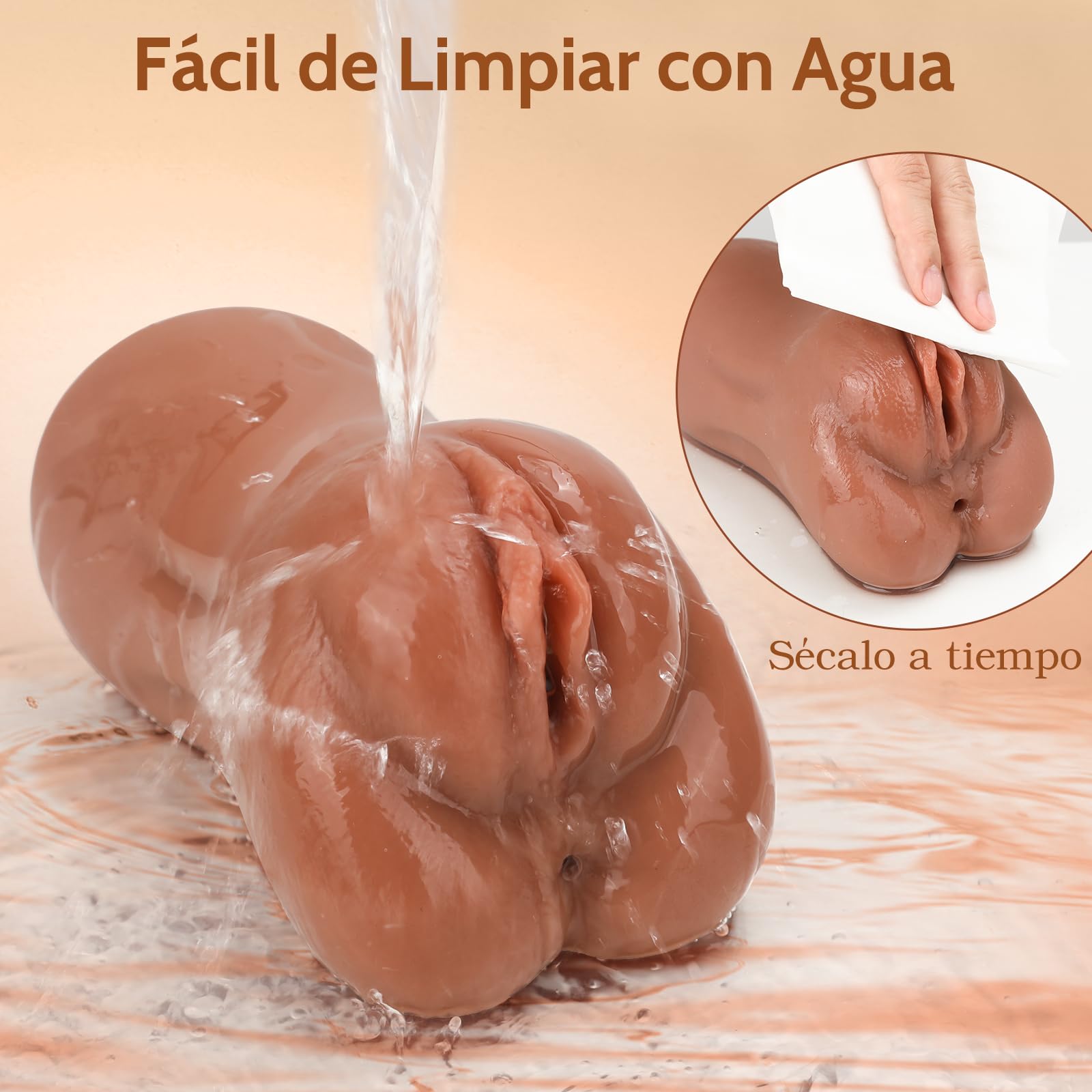 710G Masturbádores Masculino Real Juguetes Sexuales - 3D Masturbador Masculino Juguete Sexuale para Hombre con Vagina Realista y Anal Apretado Coños Sexuales Realista Juguetes Eróticos para Adultos