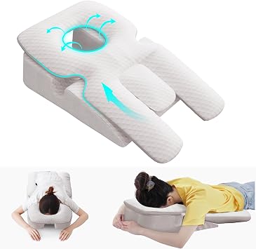 Face Down Pillow for Sleeping, Foam Prone Pillow, Body Positioner for Side Sleeping, Massage Pillow Face Down, BBL Pillow After Surgery, Retina Surgery Recovery Pillow