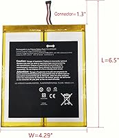 Vista 2 de Batería de repuesto compatible con tablet 58/00/0280 29/55/C7 A21/10 M2/V3/R5 3.8V 6300mAh