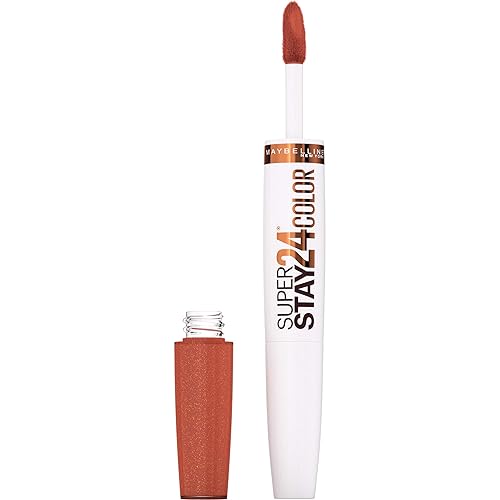 Miniatura 1 de MAYBELLINE SuperStay 24 - Lápiz labial líquido de 2pasos, edición café, color avellana (Hushed Hazelnut)