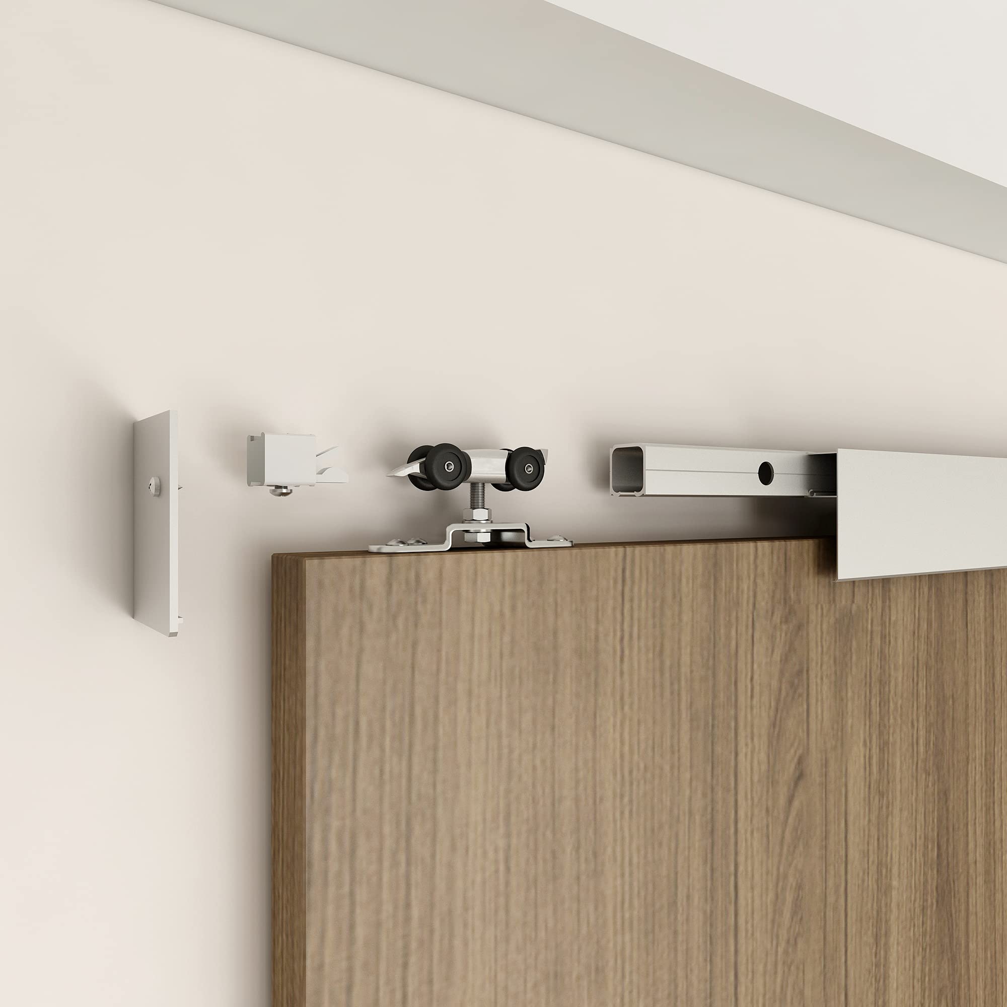 Buy BARNSMITH 6.6FT 200cm Aluminum Sliding Door Track Kit, Classic