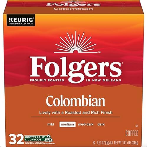 Folgers - 100% café Colombiano tostado medio.