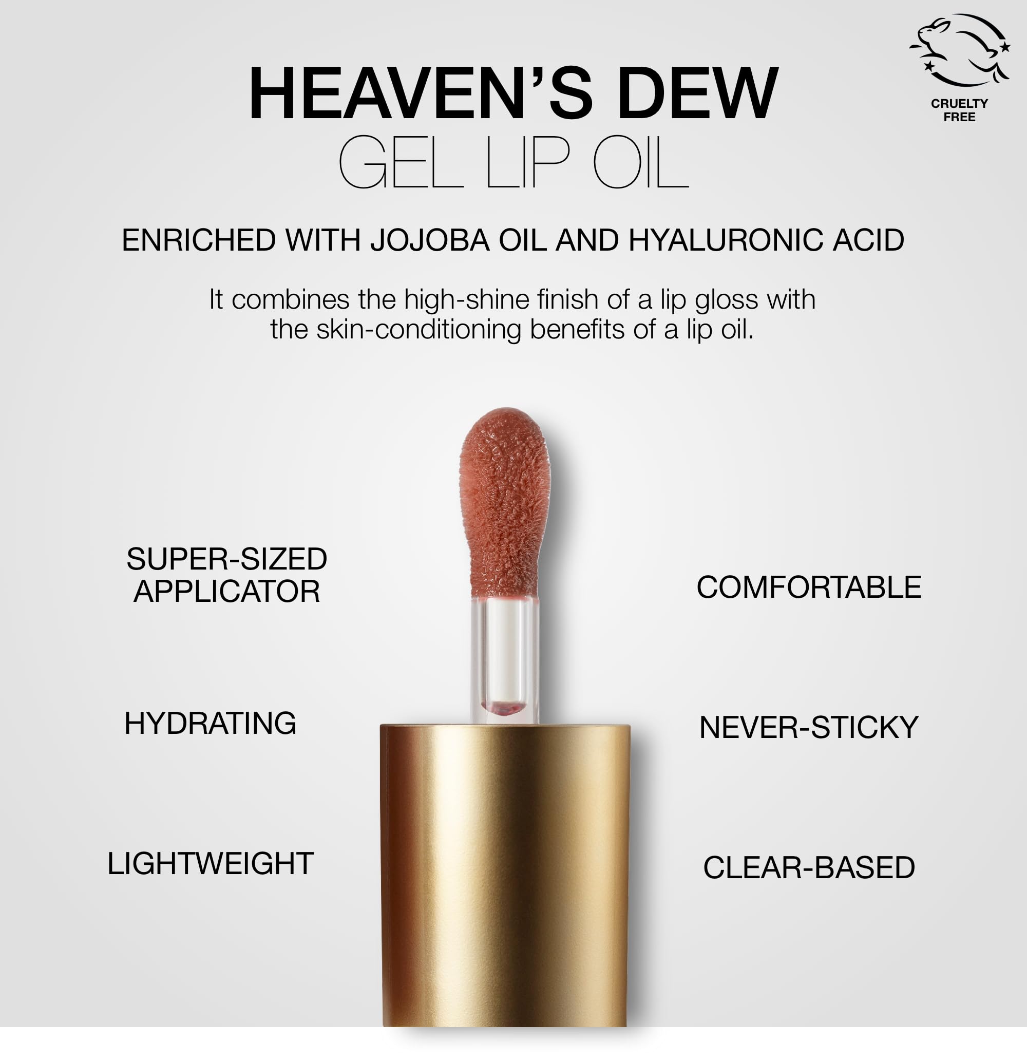 Heaven's Dew Gel Lip Oil 5.35ml - Bare Hug, 5.35 ml (Pack of 1) - Image 2