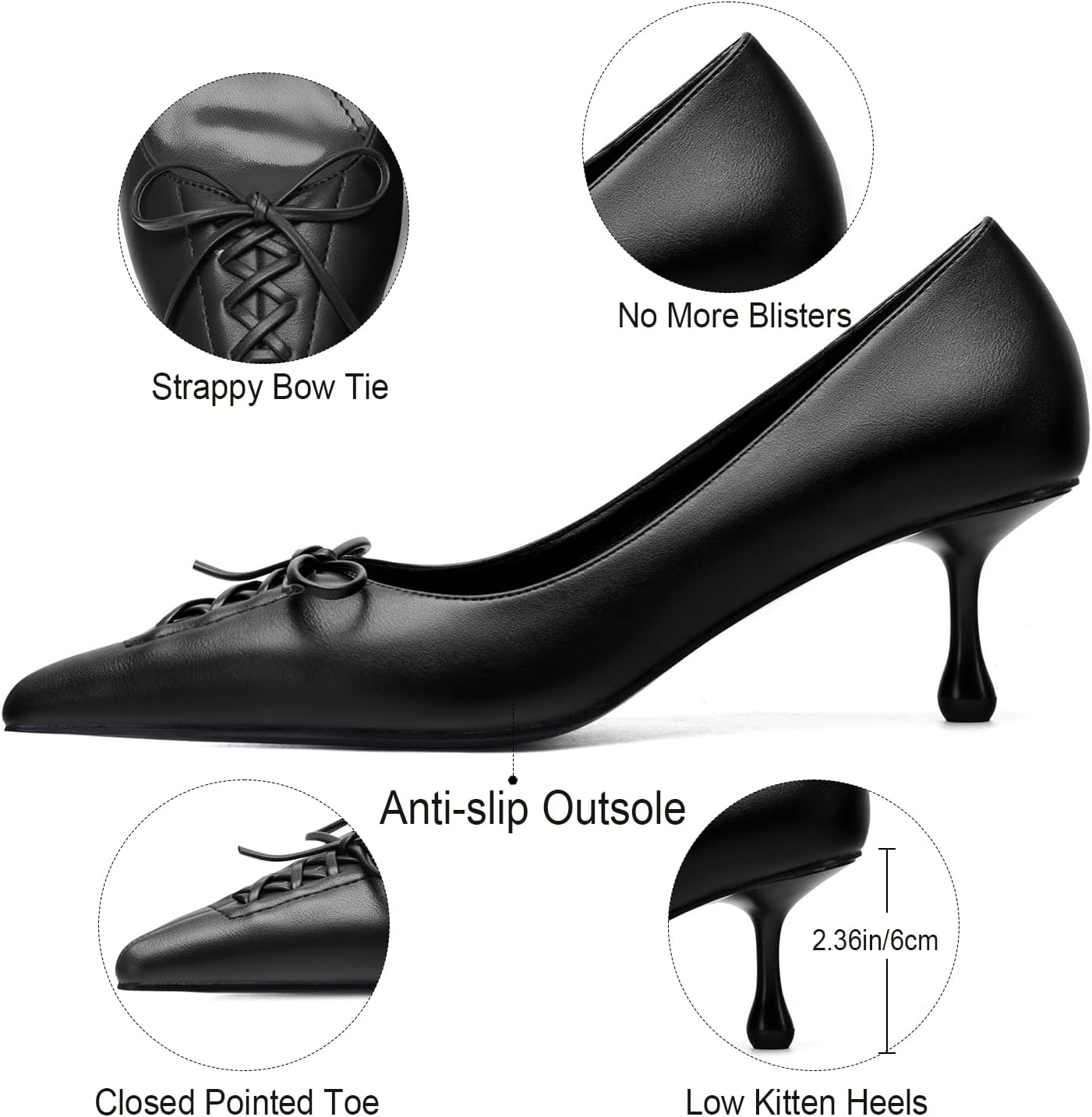 Women's Closed Toe High Heels Dress Pointed Toe Wedding Classic Pumps Daily Shallow Mouth Shoes Stilettos Party Prom Work Formal Shoes Office Event Comfort Heels - Image 4