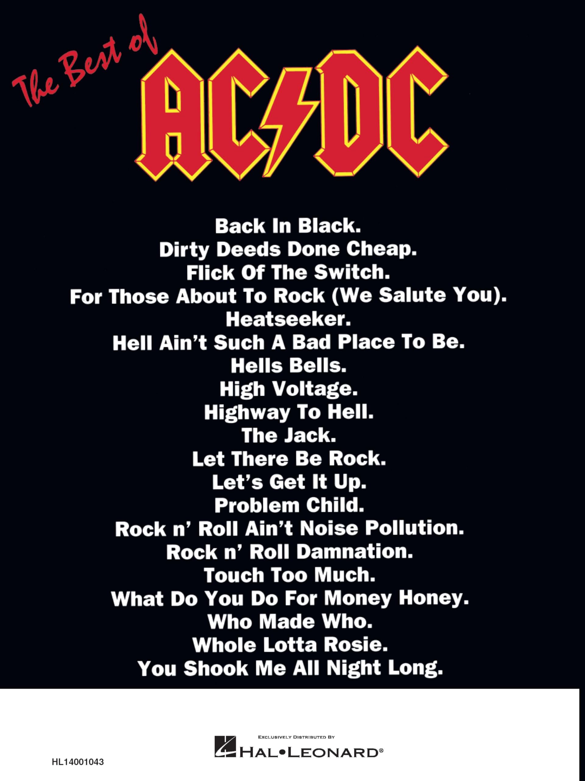 The Best of Ac/Dc: Guitar Tablature Edition