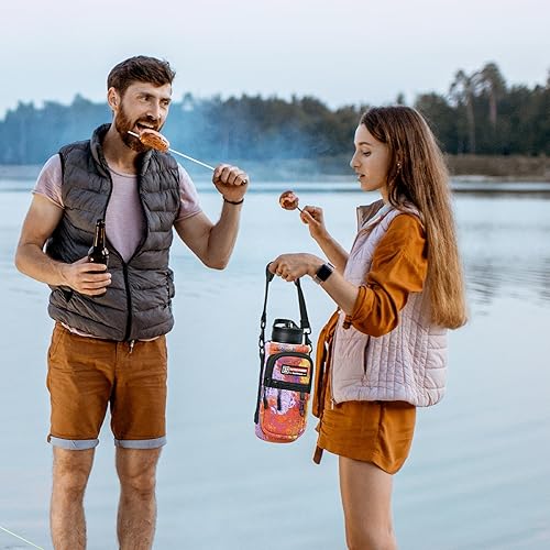 Miniatura 86 de NATURE PIONEOR Water Bottle Holder with Strap,Water Bottle Carrier Bag Sling Sleeve with Adjustable Shoulder Strap & Handle and Large Phone Pocket