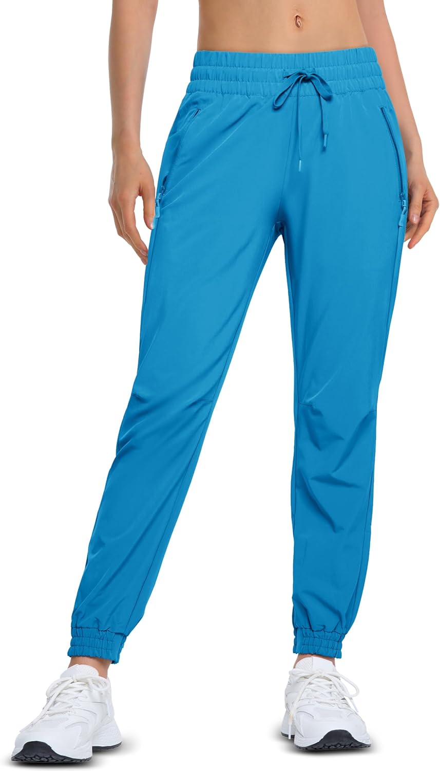 MAGCOMSEN Women's Hiking Pants Lightweight Quick Dry Athletic Running Joggers with Pockets Outdoor Travel Sweatpants