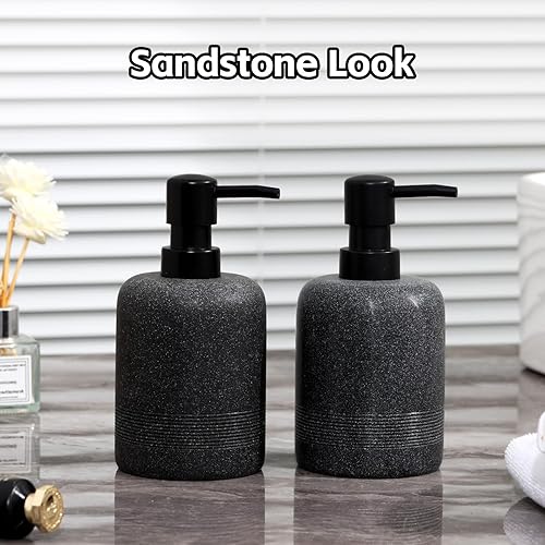 Miniatura 2 de Juego de dispensador de jabón, 2 unidades de 11.8 fl oz, 11 oz, dispensador de loción de jabón de manos para encimera de baño y fregadero de cocina,