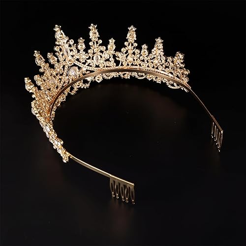 Miniatura 4 de Geurlev Tiaras para mujer, coronas de reina de cristal, diamantes de imitación, princesa para niña, novia, boda, accesorios para el cabello, para