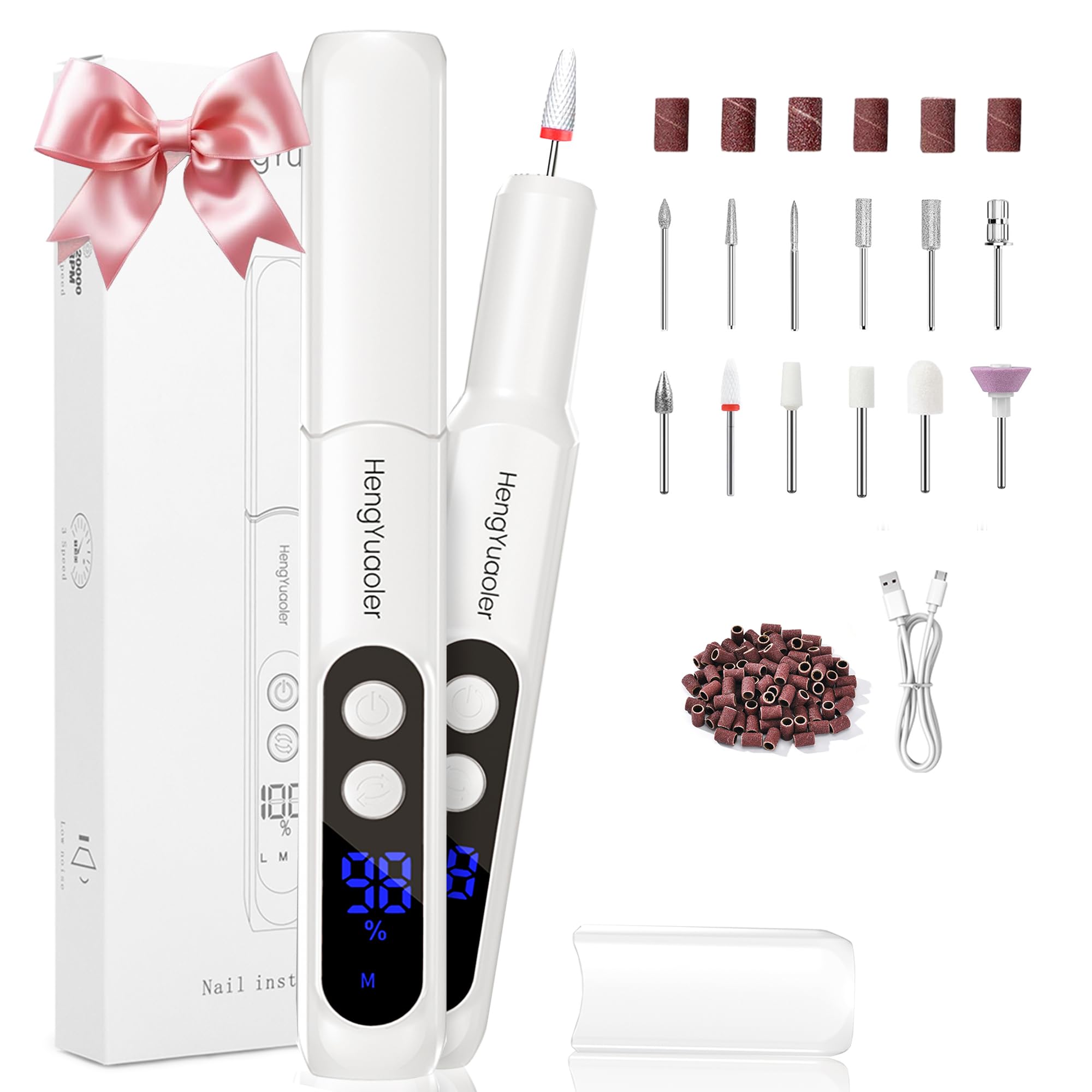 Perceuse à ongles portable blanche pour manucure et pédicure nomade - 8