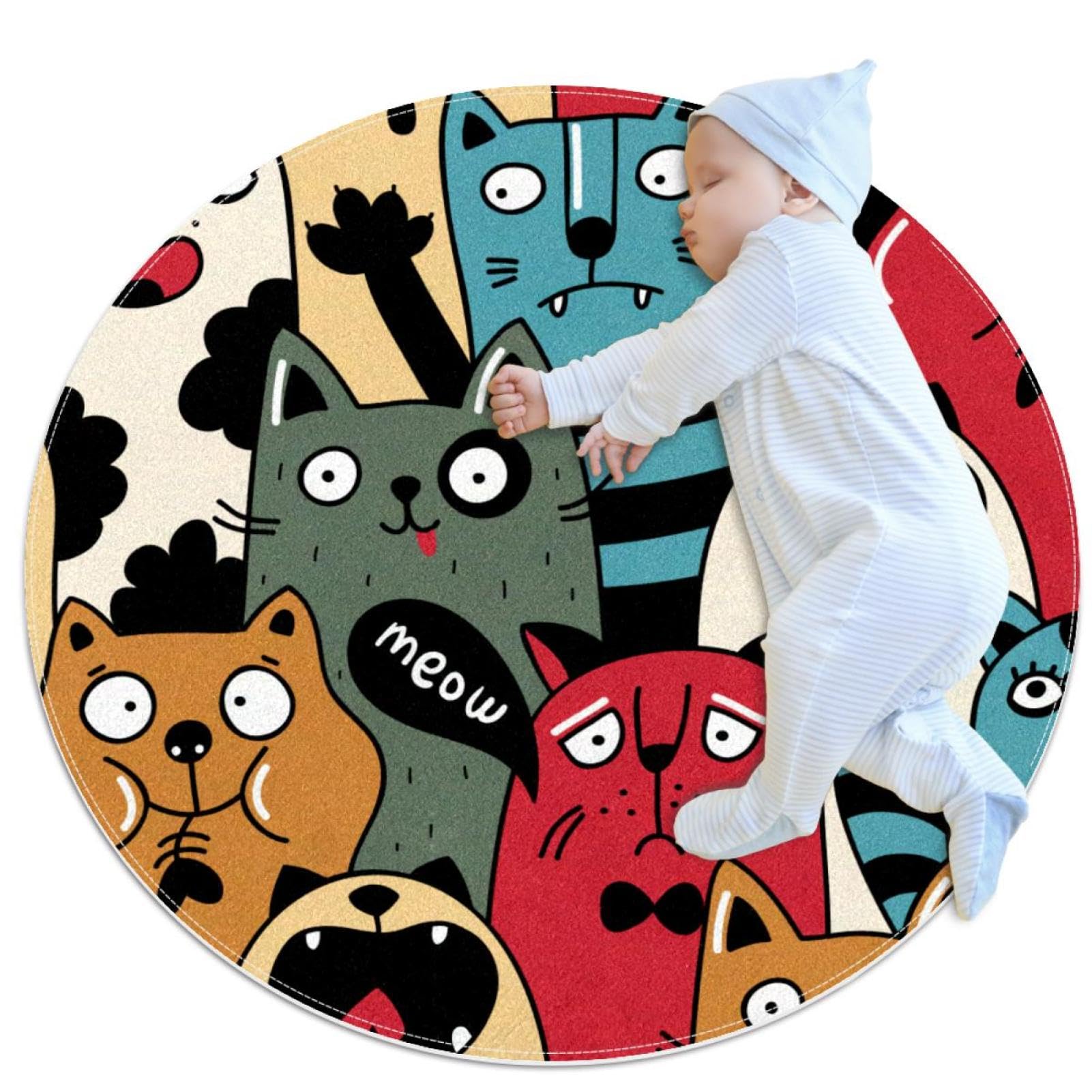 Tapis de salle de bain chat antidérapant et absorbant pour chambre