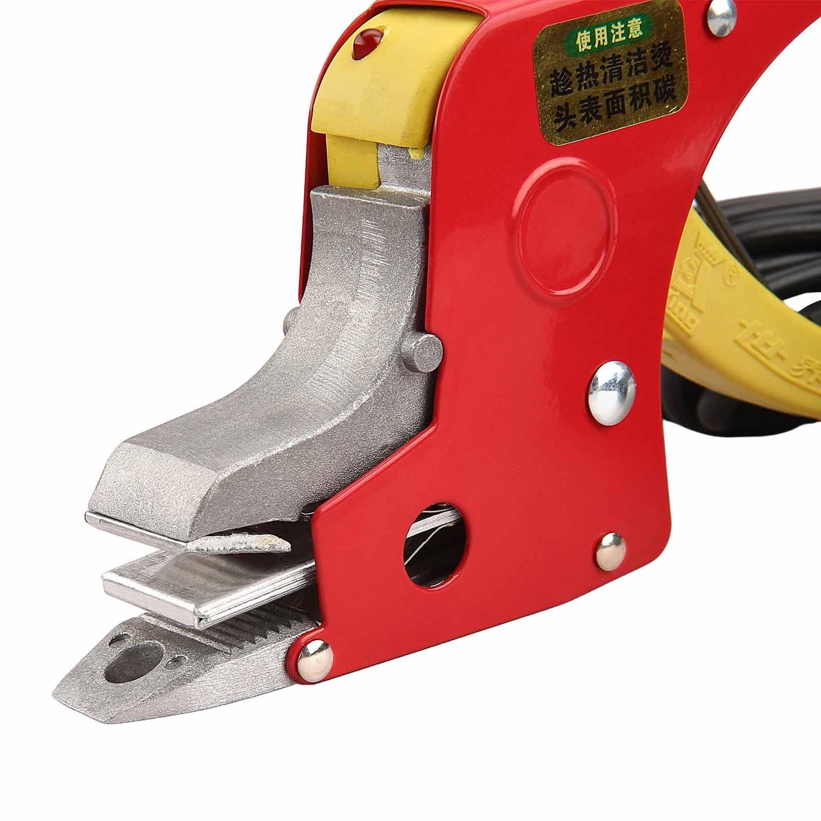 Kit Sigillante per Reggiatura A Caldo per Reggia in Polipropilene da 1/2 A 5/8" Reggiatrice Elettrica Senza Fibbia,Reggiatrice Elettrica Senza Fibbie per Sigillatura Cartone/Imballo,Red