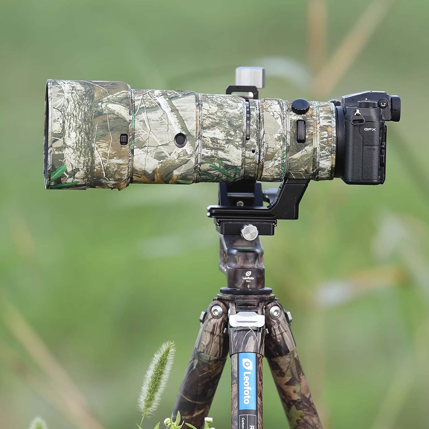 Fujing Chasing BIRDS Waterproof Lens Camouflage Coat for FUJIFILM GF 500mm F5.6 R LM OIS WR Camera Lens Rain Cover Protection Sleeve Guns Case Clothing-Pine Camouflage