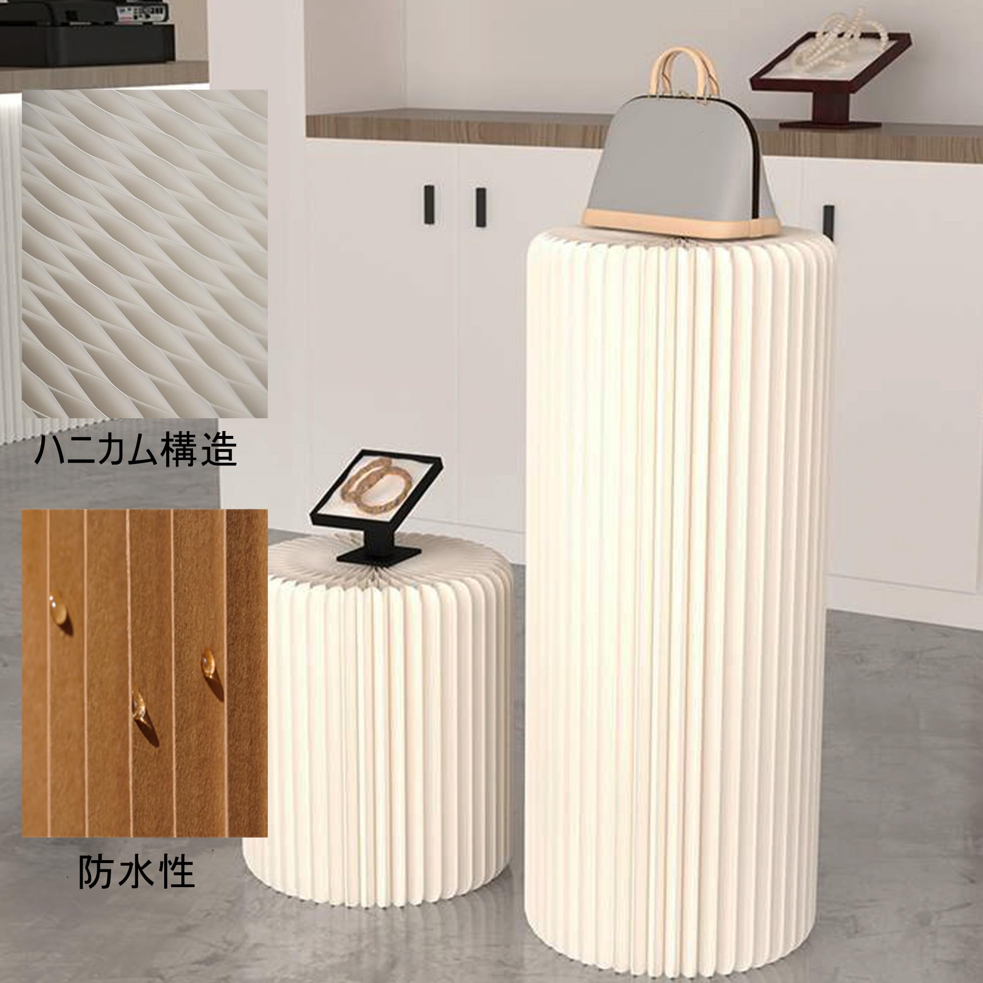 【折りたたみ什器 横幅 35cm 6点セット】イベント什器/ディスプレイ台 折りたたみ什器 横幅35cm 3点セット】刻印サービス/ディスプレイ台