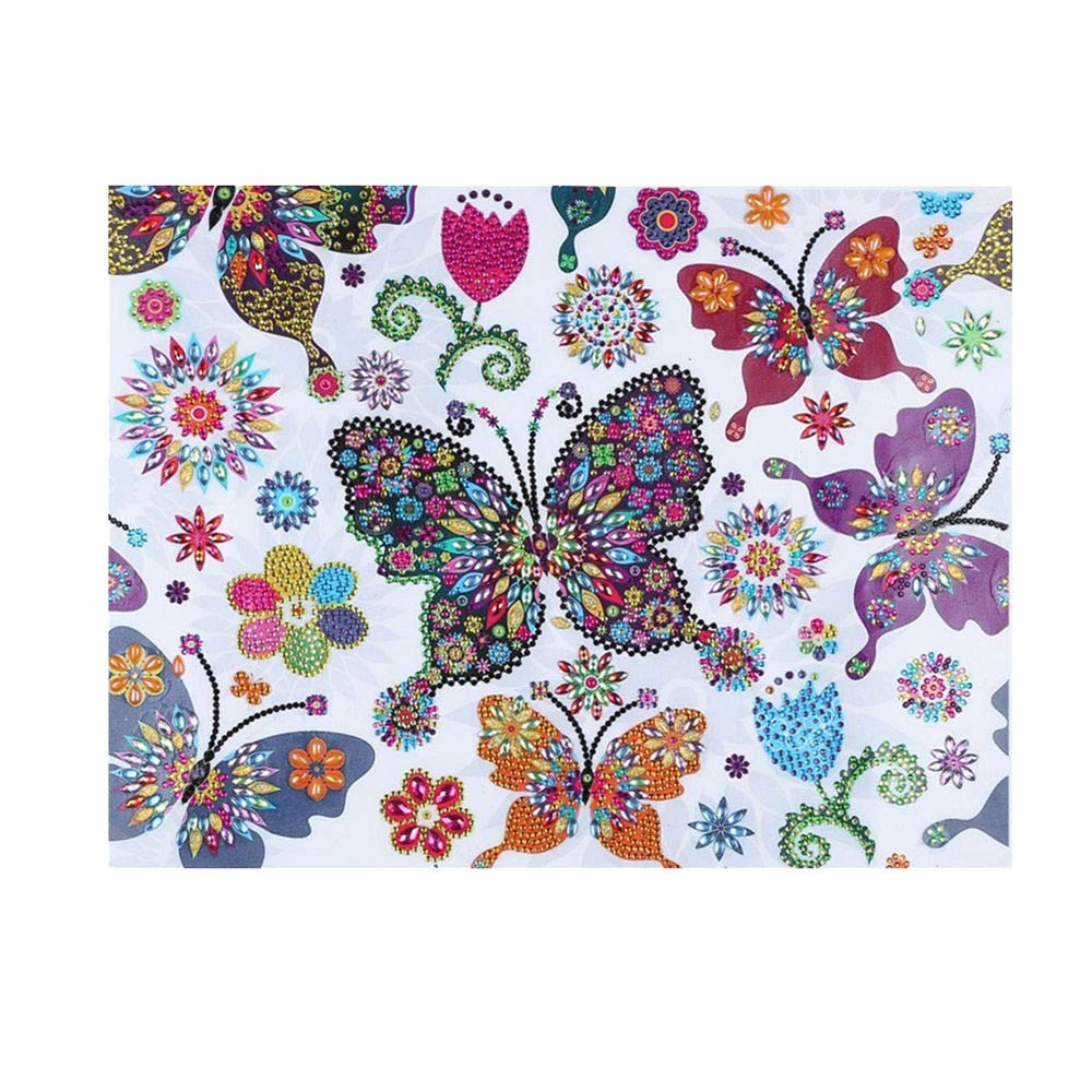 Raybre Art® Diamond Painting Kits Part Drill 40cm x 50cm Diy Diamond Art Embroidery for Home Wall Decal(Colored butterfly)