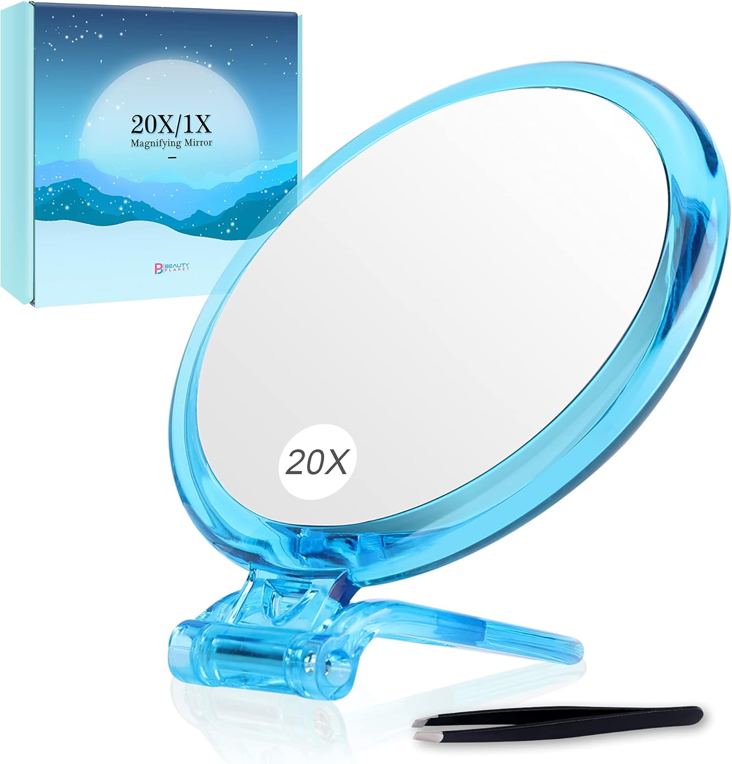 5Inch,20X Magnifying Mirror, Two Sided Mirror, 20X/1X Magnification