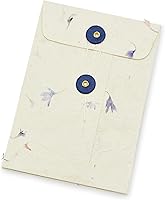 Vista 2 de Kathmandu Valley Co. Sobre de papel Lokta hecho a mano con cierre de botón de cuerda, funda para documentos, para invitaciones, correos, 4.5 x 6.5