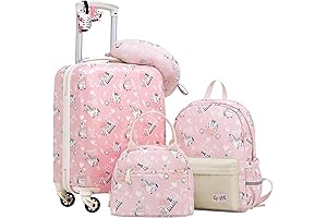 Coolife Girls' Fashion Luggage Set for Travel and Adventure